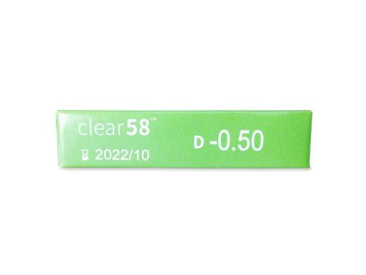 Контактні лінзи Clear 58 UV 6 шт., 8.7, -0,50