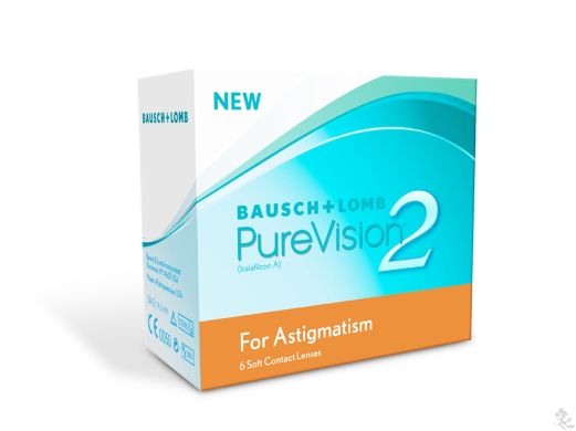 Pure Vision 2 For Astigmatism (3 шт.), 8.9, -7,50, -0.75, 180